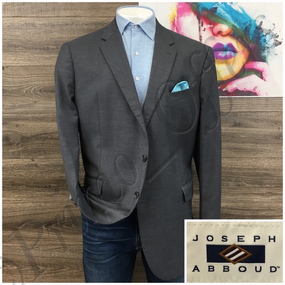 Joseph Abboud Mens Blazer Sport Coat Two Button Casual Jacket Size 50L Wool Suit